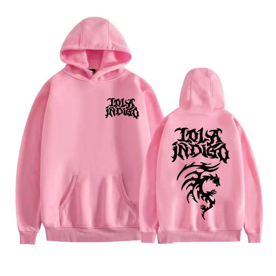 Pop Singer Lola Indigo's Printed Hoodie, Men's Fashion Aesthetic Hoodie, Hip-hop Casual Sportswear, Pullover Hoodie