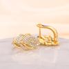 Серьги-кольца в виде листьев золотого цвета для дамского темперамента, элегантные женские аксессуары для ушей, свадебная вечеринка, роскошные модные ювелирные изделия