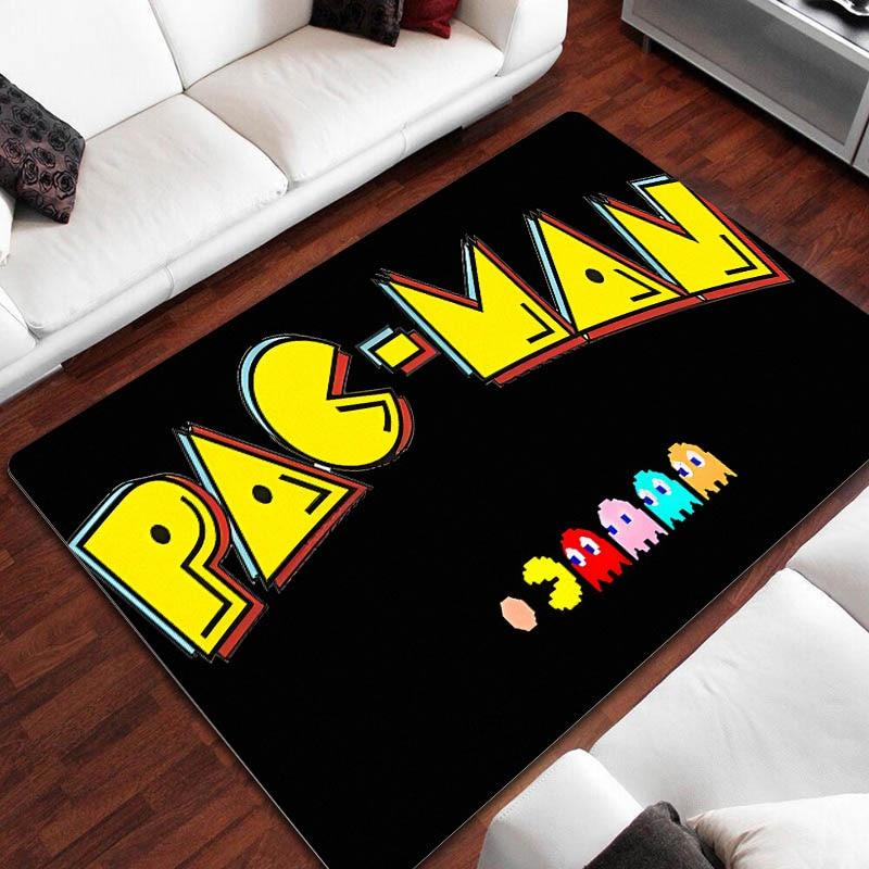 Ковер с мультяшным принтом Pac-Man, детский игровой ковер для гостиной, спальни, красивый ковер, нескользящий коврик, реквизит для фотосъемки