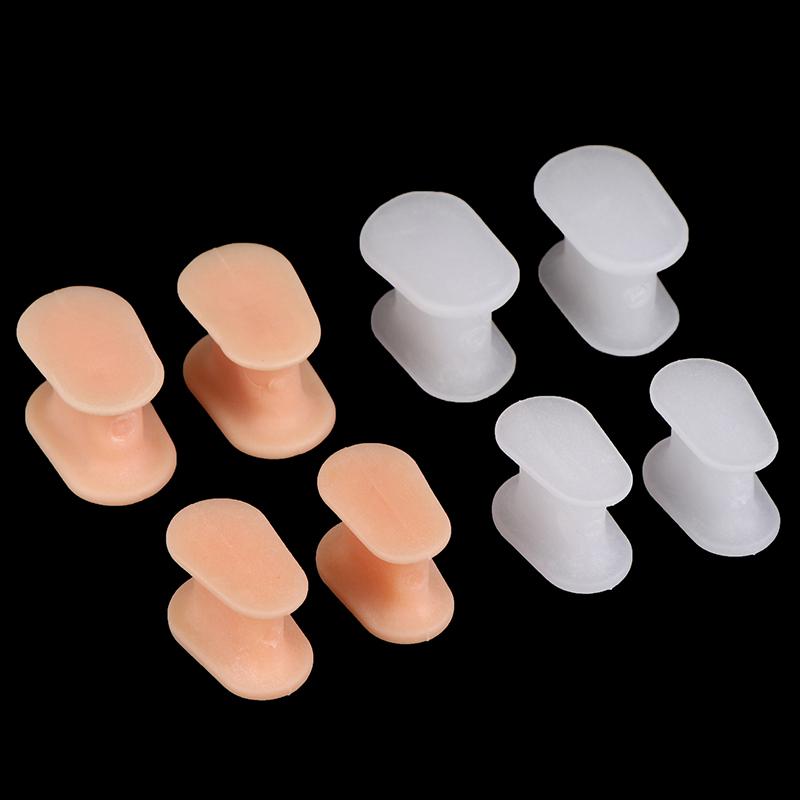 2Pcs I-Shaped Toe Splitter Gel Toe Separator Corrector Straightener Soft Silicone Toe Protector Spacer Foot Care Tool