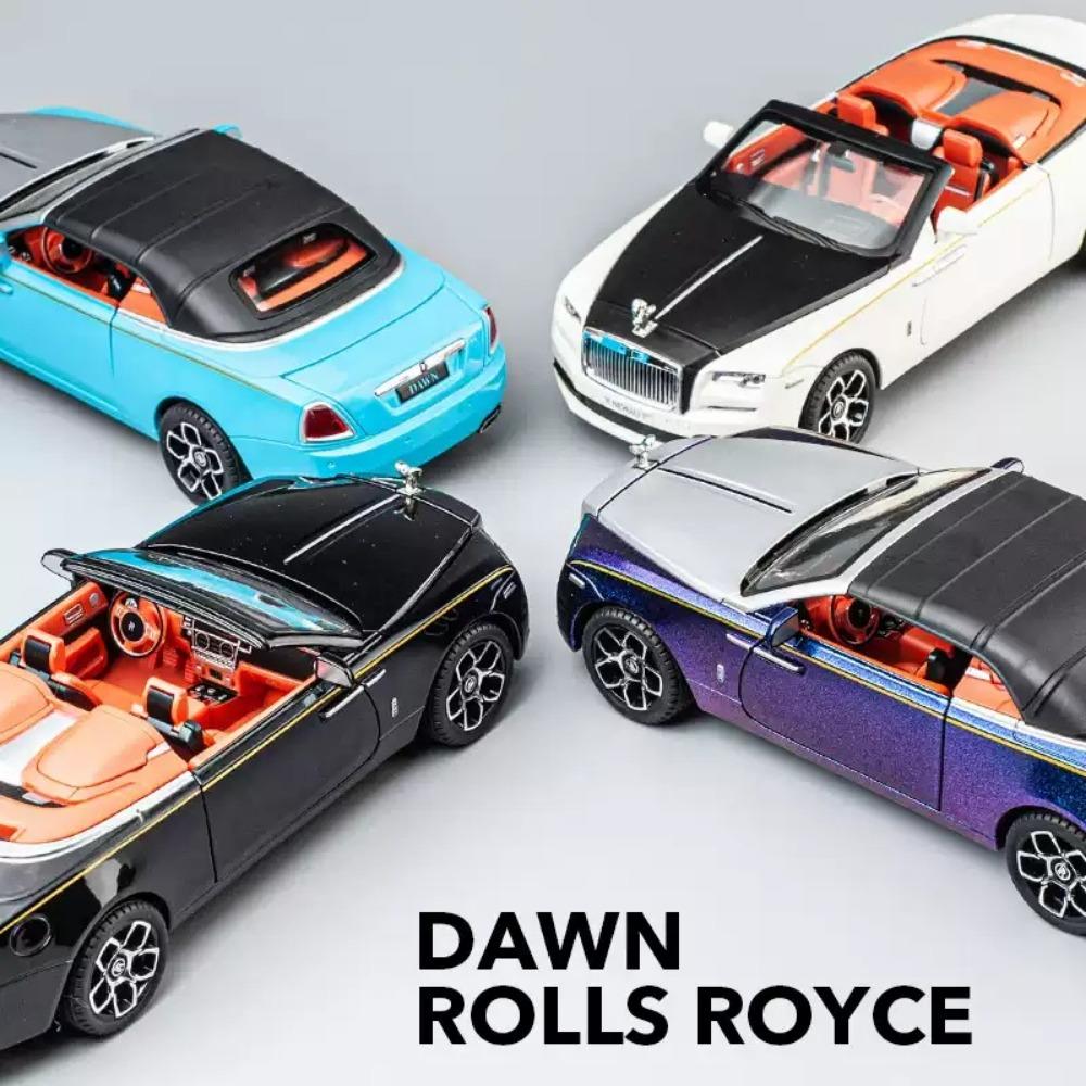 1:24 Rolls Royce Dawn Phantom Car Model Toy Simulation Convertible Sports Cars Sound Light Pull Back Models Collectible Item