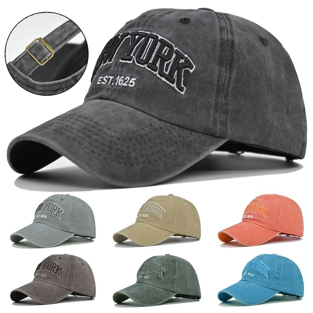 Adjustable New York Embroidery Baseball Caps Sunscreen Hats Distressed Faded Cap Baseball Hats
