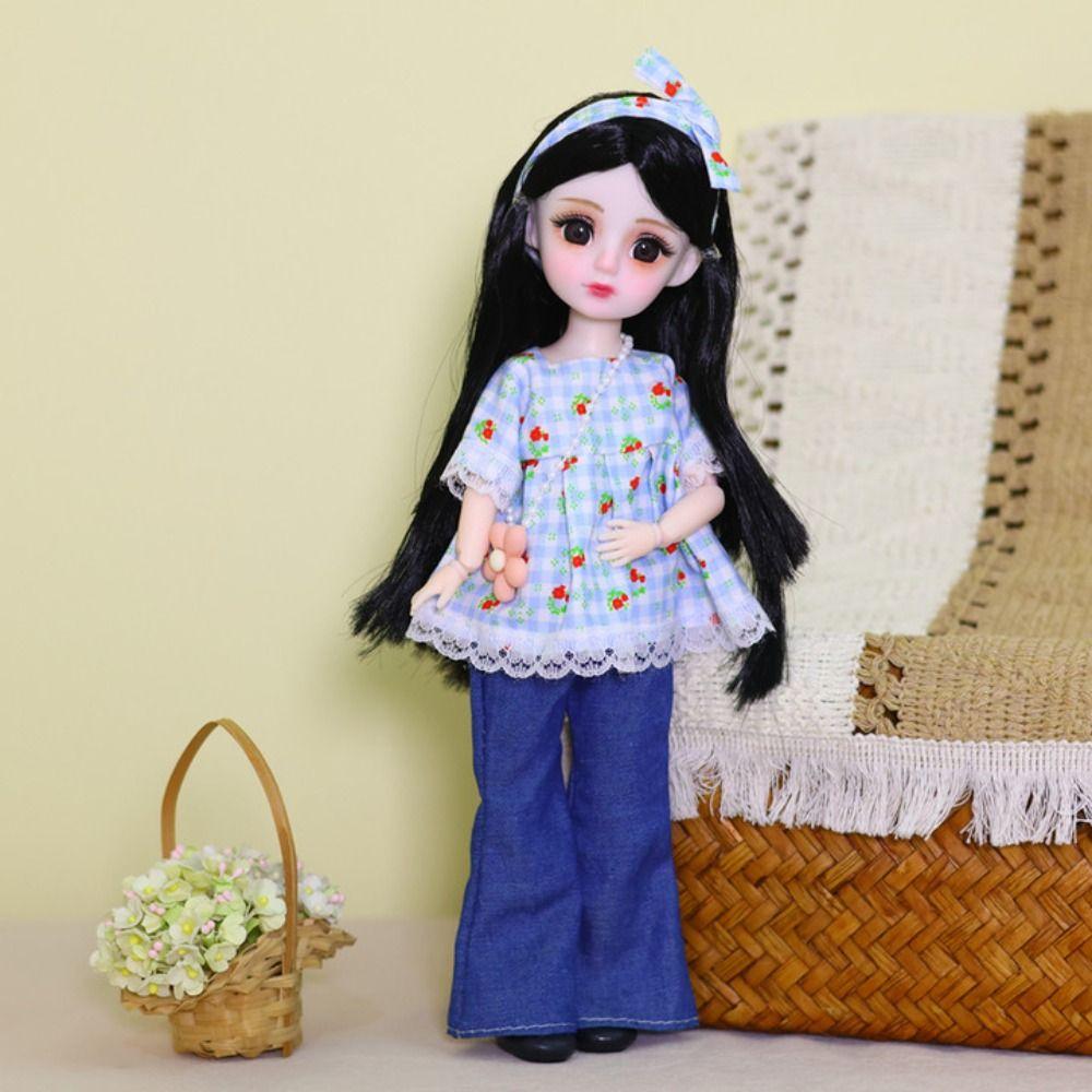 Привлекательные глаза 30 см BJD кукла с одеждой 1/6 SD принцесса макияж шарнирная кукла дети