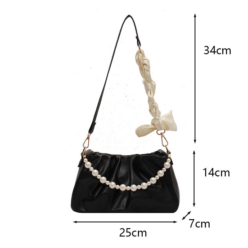 Yogodlns модная плиссированная сумка через плечо модная облачная искусственная кожа маленькие сумки кошелек женские жемчужные роскошные дизайнерские сумки подмышками