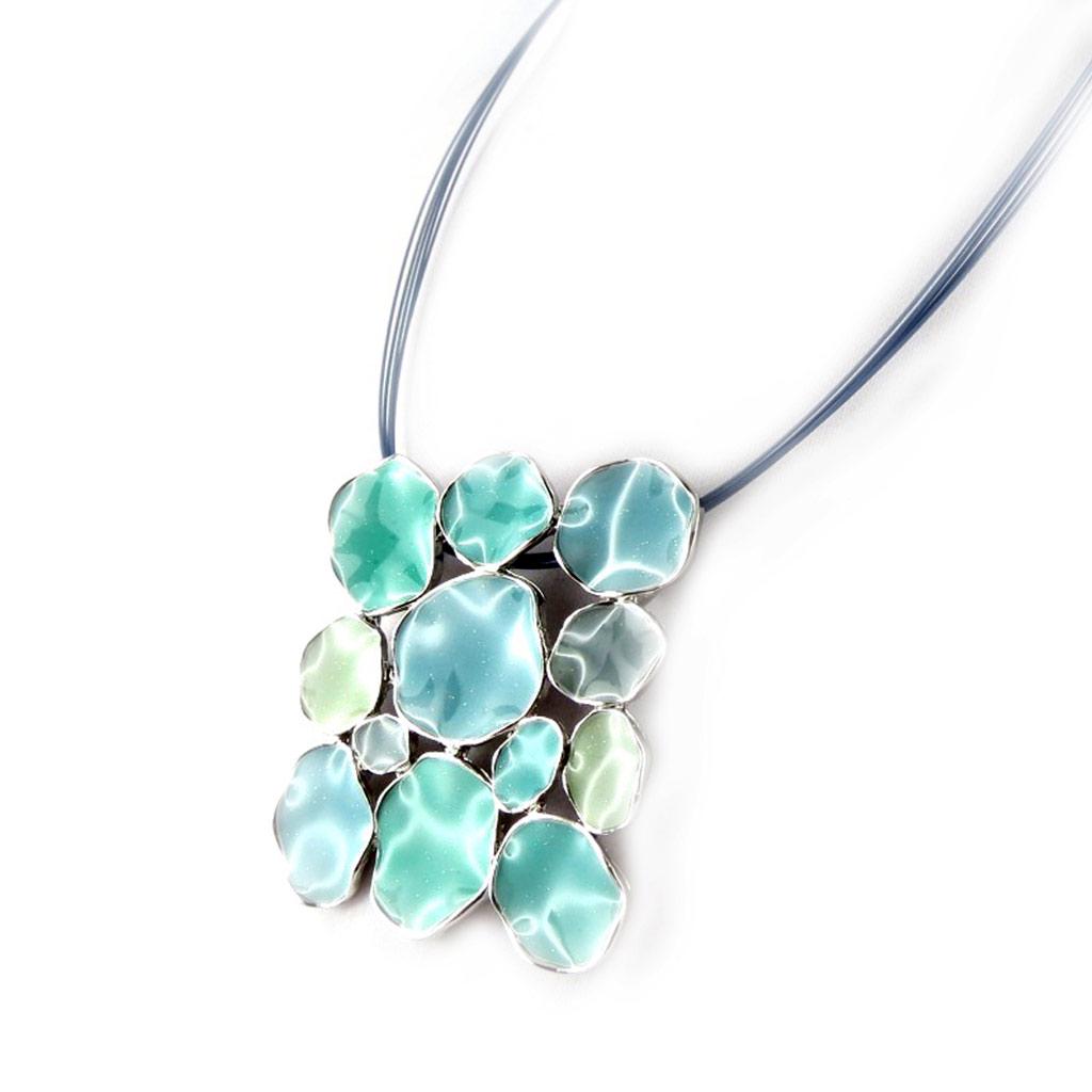 Les Trésors De Lily [E0401] — Синее дизайнерское колье «Мимозы»