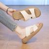 2025 Summer New Fashion Versatile French Niche Soft Bottom Fairy Style Temperament Round Head Open Toe Cool Slippers Woman