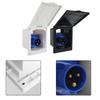 1pcs Waterproof Socket RV Modification Accessories 16A23A External Socket Waterproof Socket 220V-250V Embedded Socket