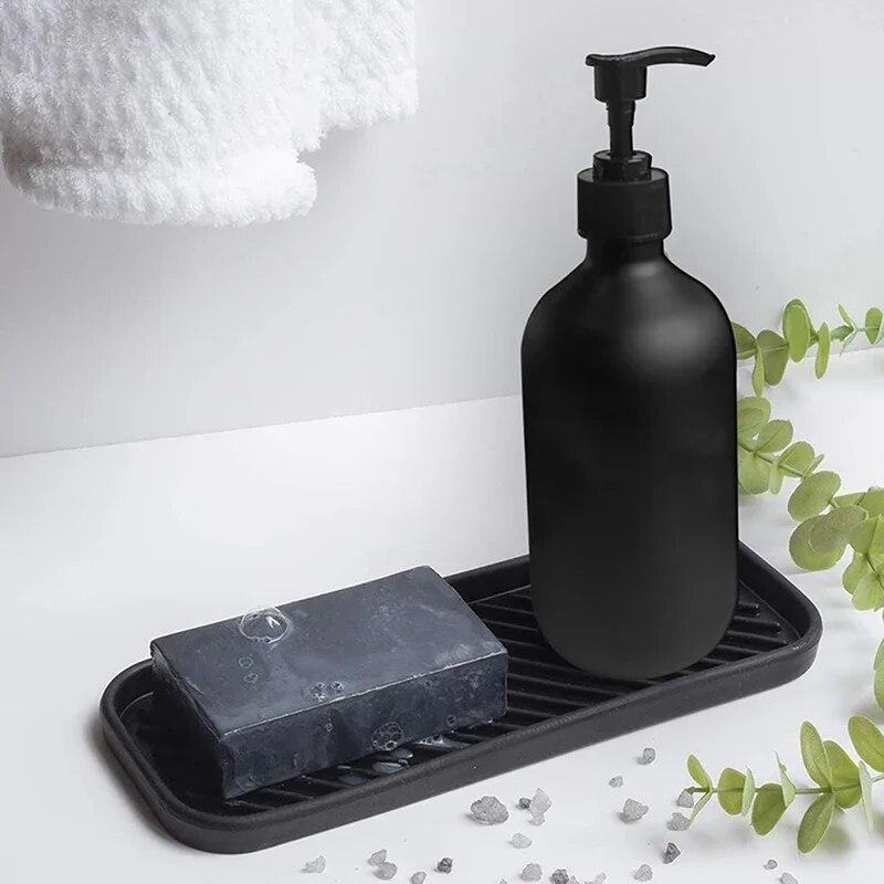 Матовая черная бутылка-дозатор для мыла Мыльница для рук Контейнер для жидкости Многоразовая пустая бутылка с пустым шампунем