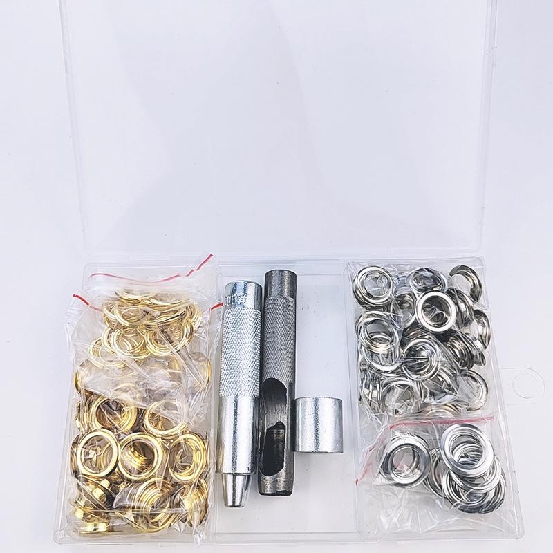 Набор из 100 медных люверсов с внутренним диаметром 12 мм для сумок, одежды, шляп, ремонта обуви, палаток и пуговичной фурнитуры