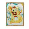 Poster Cheerful Monkey On The Letter B Poster Cheerful Monkey On The Letter B, 30X40 Cm, Dark Brown Wooden Frame, 230 Gsm Matte Paper