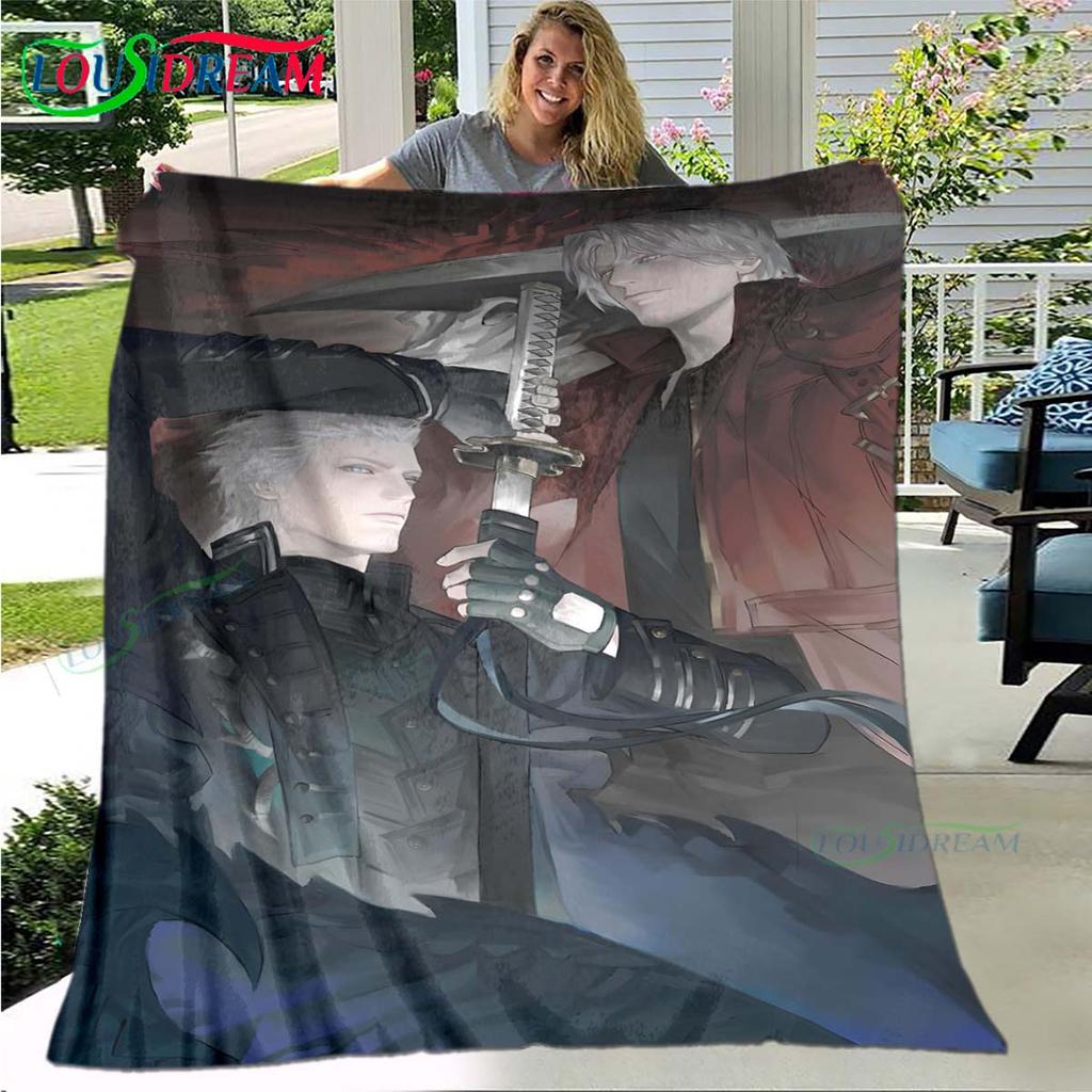 Fashion D-Devil May Cry Tapestry Game Poster Four Seasons Blanket Sofa Cover Travel Bed Plush Blanket Office Break Blanket Gift