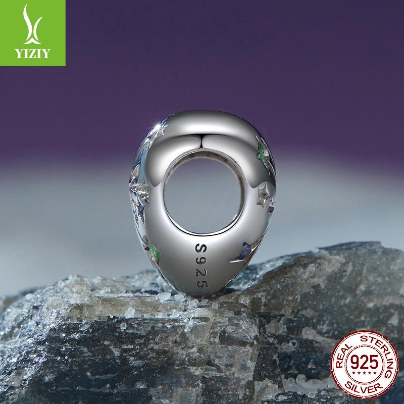 Bright Heart Beaded Diy Bracelet Beaded Charm925 Silver Bead Accessories