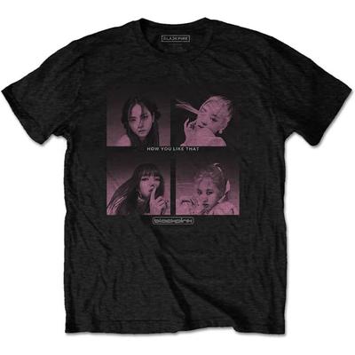 Футболка BLACKPINK How You Like That Логотип группы Новый Официальный Унисекс Черный Размер XL
