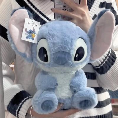 Большая пушистая плюшевая игрушка-подушка в виде мультяшного Стича
