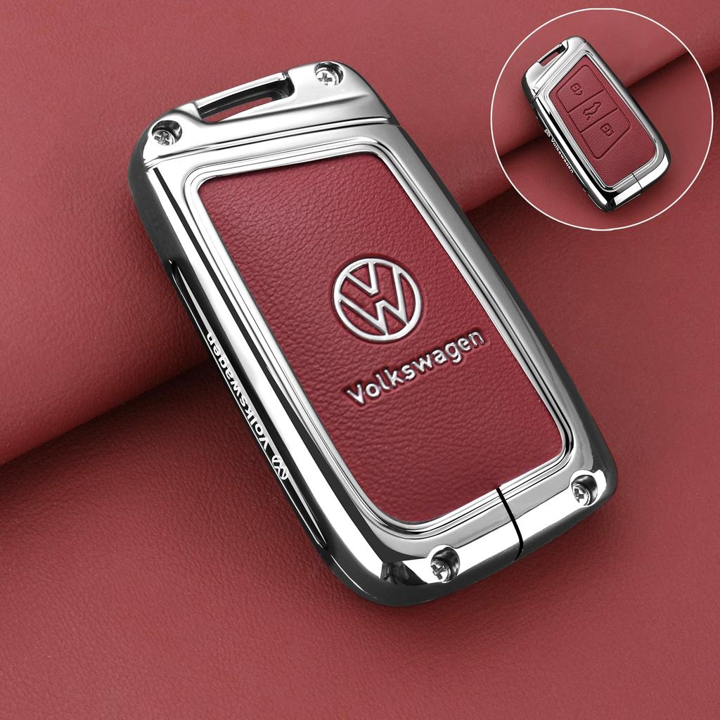 New 2026 Emblems 2026 Hot Styling Mouldings For VW Volkswagen Jetta MK5 Golf Alloy Leather Car Smart Remote Key Case Fob Cover Protector EK1
