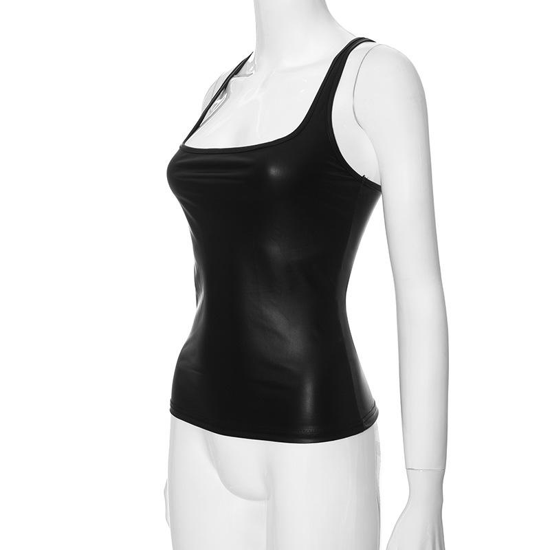 Spring 2025 Women's Versatile Square Neck Vest - European & American Street Style