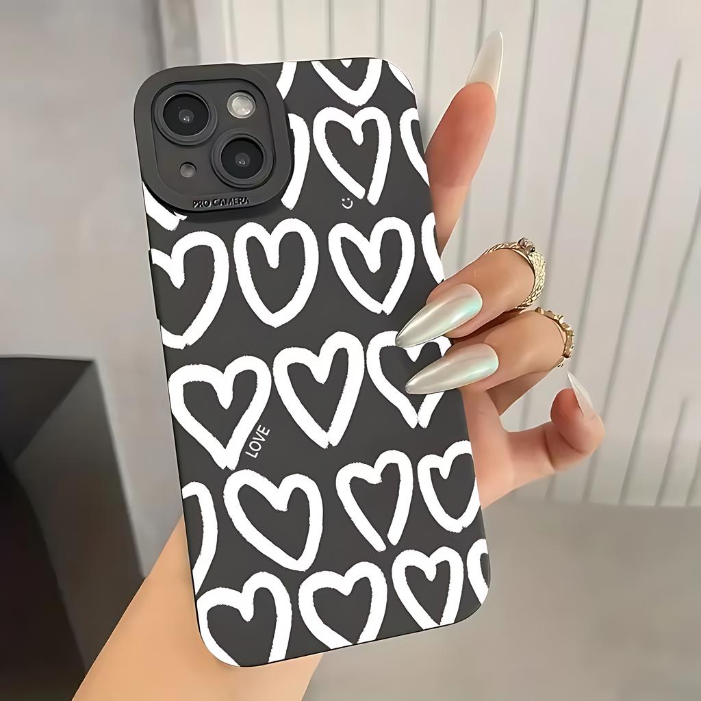 Любящий матовый чехол с принтом для iPhone 17 16e 16 15 14 13 12 11 Mini Air Pro Max X XR XSMax 8 7 6 6S Plus Силиконовый чехол