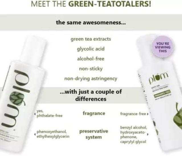 Тоник со сливовым зеленым чаем без спирта | Для жирной кожи, склонной к акне | Тоник для сияющей кожи 100% веганский | 200 мл