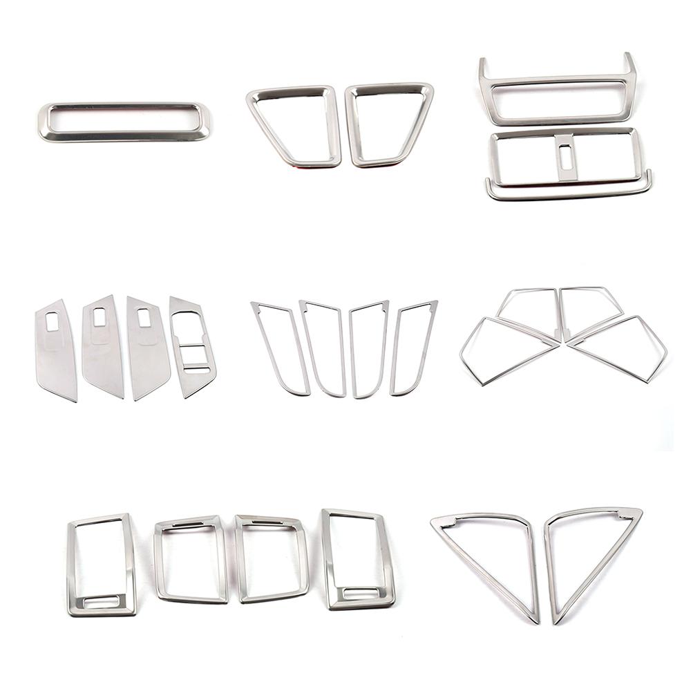 For Skoda Kodiaq 2016- Car Interior Moulding Part Refit Frame Cover Trim Accessories Decoration Modify Matte Silver