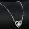 Cute 5mm Flawless Round Cut Moissanite Heart Necklace for Women Simple 925 Sterling Silver Gift Pendant Wedding Jewelry