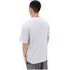 Li-Ning Удобная мягкая повседневная свободная футболка с круглым вырезом и коротким рукавом с логотипом, мужские топы белого цвета AHST735-2