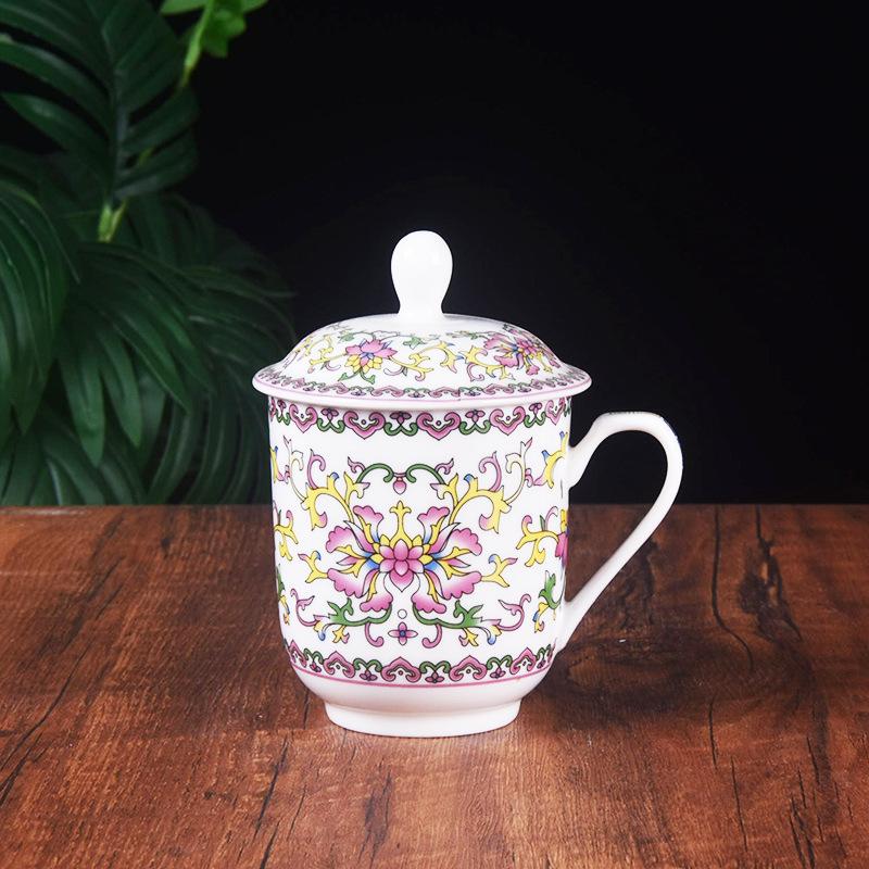 Тибетская ретро чашка керамическая чашка с крышкой костяной фарфор чашка офисная чашка для совещаний чашка для воды чашка для чая кружка коммерческая чашка