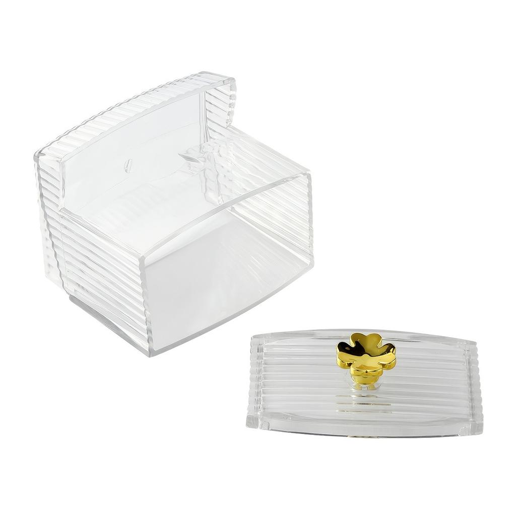 1/2 упаковки держатель для ватных палочек диспенсер прозрачный органайзер для ванной баночка держатель для ватных палочек/дисков/шариков контейнер коробка для хранения косметики