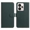 For Realme 15 5G/Realme 15 Pro 5G Case Wallet Stand Litchi Texture Genuine Cow Leather Flip Phone Cover