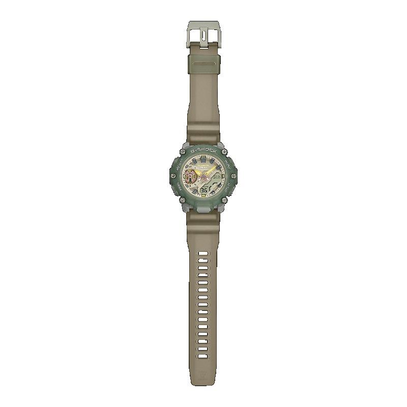 Casio Мужские часы G-SHOCK, смола, водостойкость 200 м, цифровые, ударопрочные, кварцевые, GMA-S2200PE-3A
