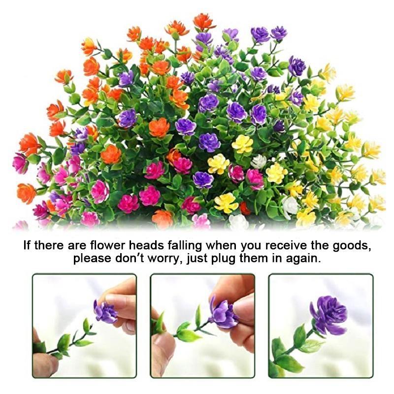 Искусственные цветы эвкалипта, уличные искусственные растения самшита, кустарники, цветы для украшения, не выцветающие искусственные пластиковые растения