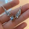 Vintage Gothic Heart Crown Angel Wings Pendant Necklaces for Women Fashion Exquisite Love Shape Clavicle Chain Choker Jewelry