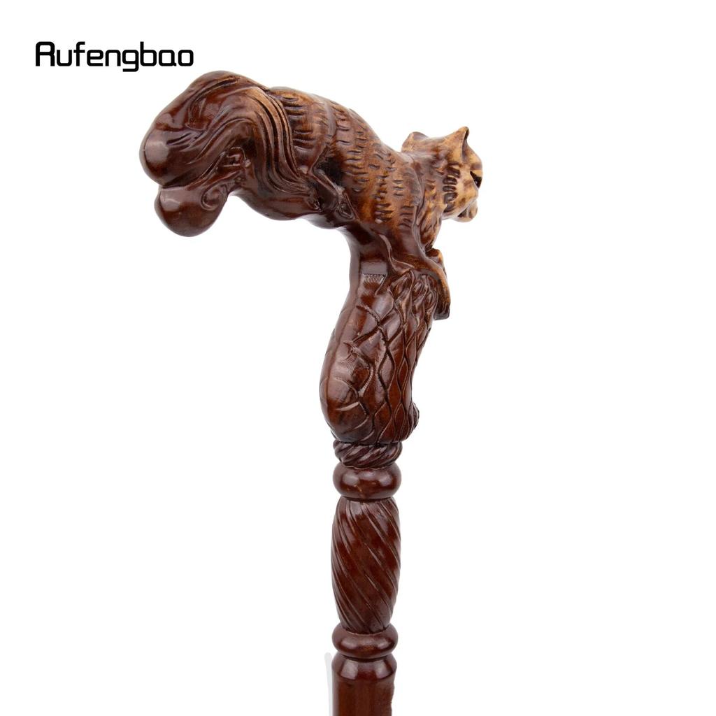 Лиса коричневая деревянная модная трость декоративная вампирская косплей вечеринка деревянная трость Хэллоуин булава палочка 93 см