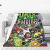 Растения против Зомби PVZ Мультяшная Игра Одеяла Смешной Постер Фланелевое Новинка Теплое Плед Одеяла для Дома Ресторана Весны Осени