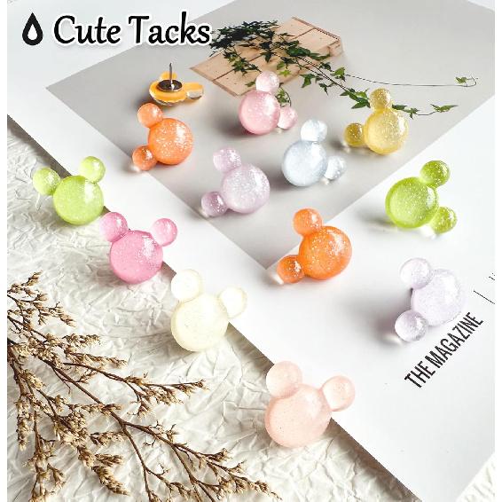 30Pcs Push P,Decorative Push Pin,Cute Thumb Tacks Cute Office Decor for Cork Board Bulletin Board,Desk Accessories Aesthetic,Classroom Decor,Business