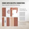 VEVOR Wood Slat Acoustic Panels, 8 PCS 96 x 6 inch, WPC Accent Wooden Wall Panels for Modern Interior Wall