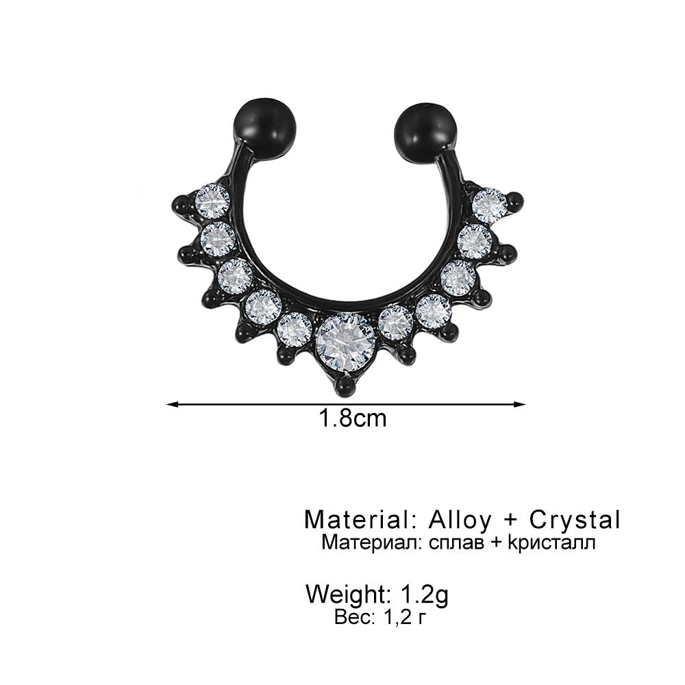 Кольцо безопасное роскошное гвоздь для носа Тонкий гвоздь для носа Кольцо в носу без циркония Носовой гвоздь из нержавеющей стали Серьги-хрящи Спиральные украшения с пирсингом