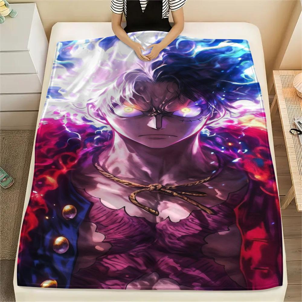 Luffy Daily Life Universal Blanket, Flannel Blanket with Printed Pattern for Bedroom, Sofa, Picnic & Trip.-TING