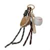 Weave Rope Baseball Braid Rope Pendant Nylon Car Key Chain Braid Rope Bag Charms  Hanging Accessory