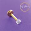KODY PIERCING Labret Набор анодированных кристаллов золота со стержнем Bioflex 10 мм