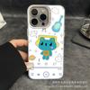 Чехол-медведь для наушников для Apple 15 цветной серебристый iPhone14Pro креативный 11promax матовый 16 защитный чехол 17
