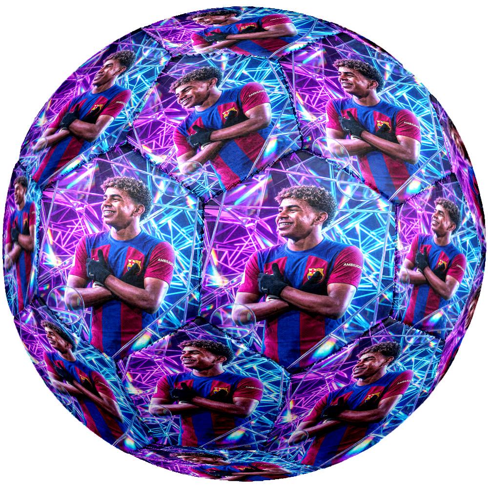 Lamine Yamal's Barcelona Fc Player Portrait Size 5 Soccer Football Machine-Stitched Indoor/Outdoor Training and Matches for Football Accessories