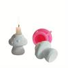 Mushroom Candle Holder Silicone Mold DIY Cement Gypsum Pouring Epoxy Mold for Car Aromatherapy Mould Home Ornament