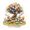Easter Bunny Acrylic Ornament 2D Flat Print Colorful Eggs Tree Rabbit Ornament Desktop