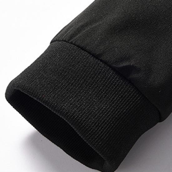 Куртка мужская с воротником-стойкой, длинными рукавами, застежкой-молнией и карманами. Весенне-осенний тонкий стиль, однотонная, облегающая куртка-бомбер.