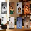 Чехол для телефона Halle B-Bailey для Samsung S25,24,21,22,23,30,Ultra,20,Plus,Fe,Lite,Note Мягкий черный чехол