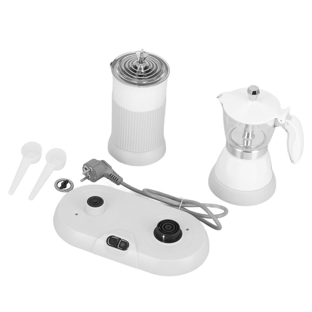 Electric Milk Frother with Moka Pot Automatic Coffee Foam Maker Milk Frother Machine