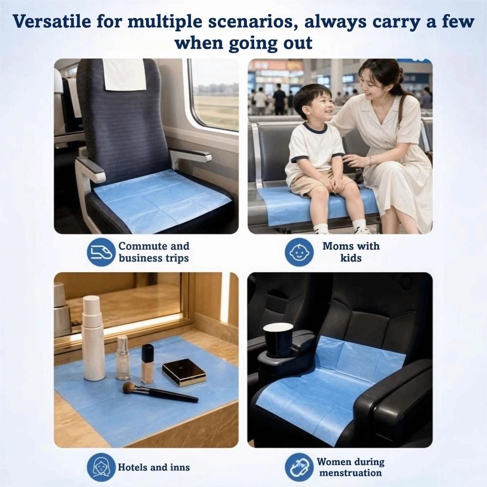 50/10pcs Portable Disposable Seat Cover Anti-Dirt Travel Protector Kit Flight Trip