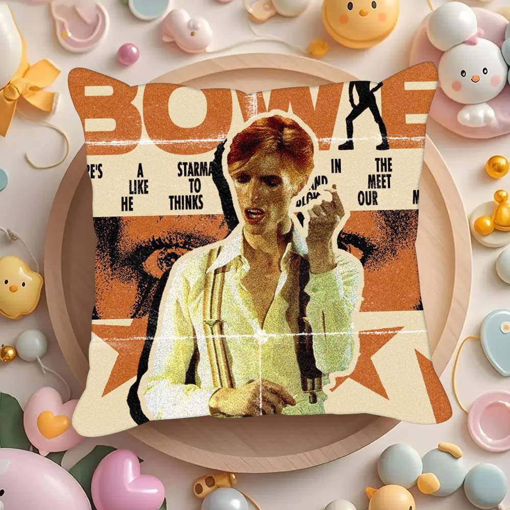Singer D-David B-Bowie cool Pillowcases cushion covers living room sofas home decor gifts