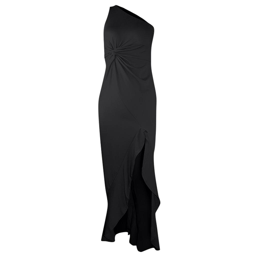 Женские вечерние платья на одно плечо, большие свободные узкие платья, длинное платье