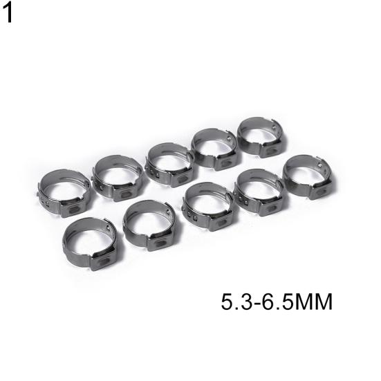 10 шт., серебряные хомуты для топливных и воздушных труб с одним ухом, уплотнительные зажимы для гидравлического шланга